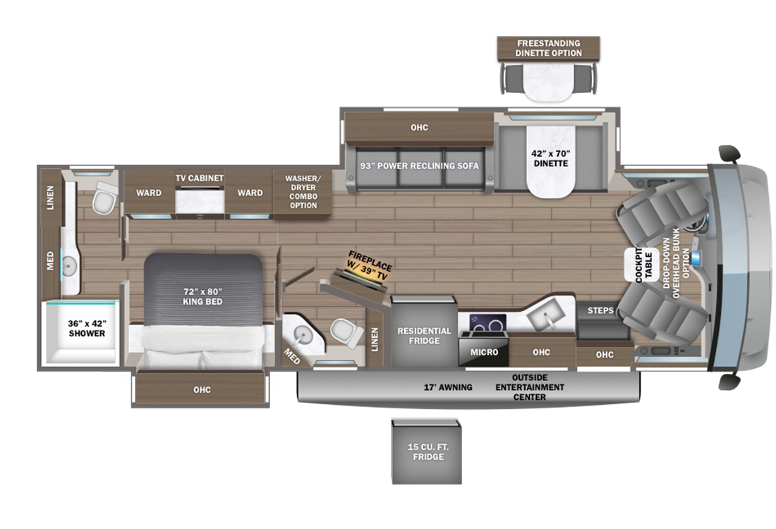 2024 Entegra Emblem 36U Floorplan Image