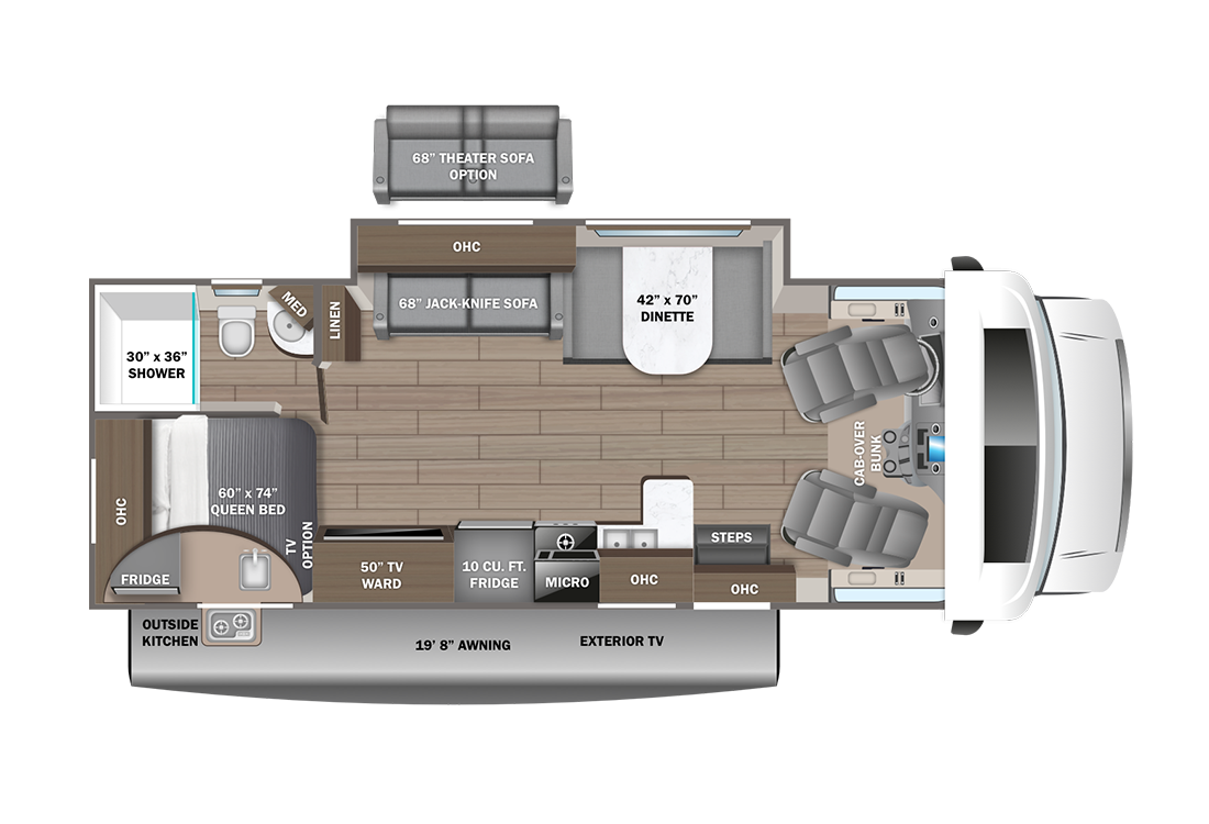 2024 Entegra Odyssey 25R Floorplan Image