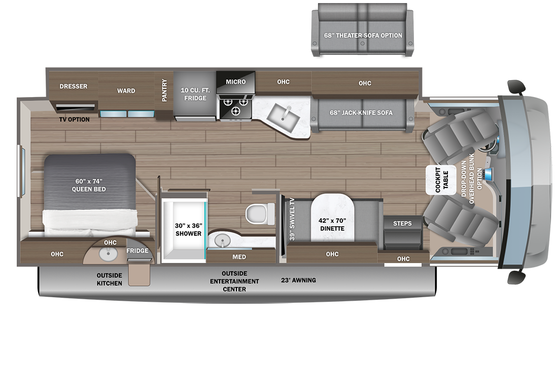 2024 Entegra Vision 29S Floorplan Image