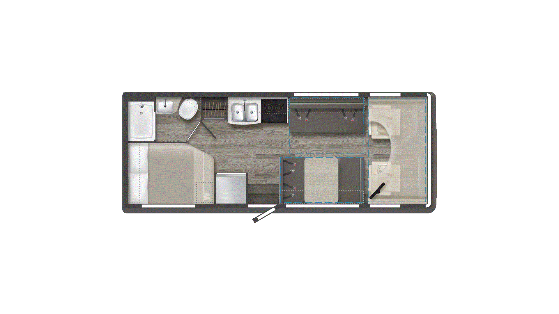 2025 Winnebago Spirit 25B Floorplan Image