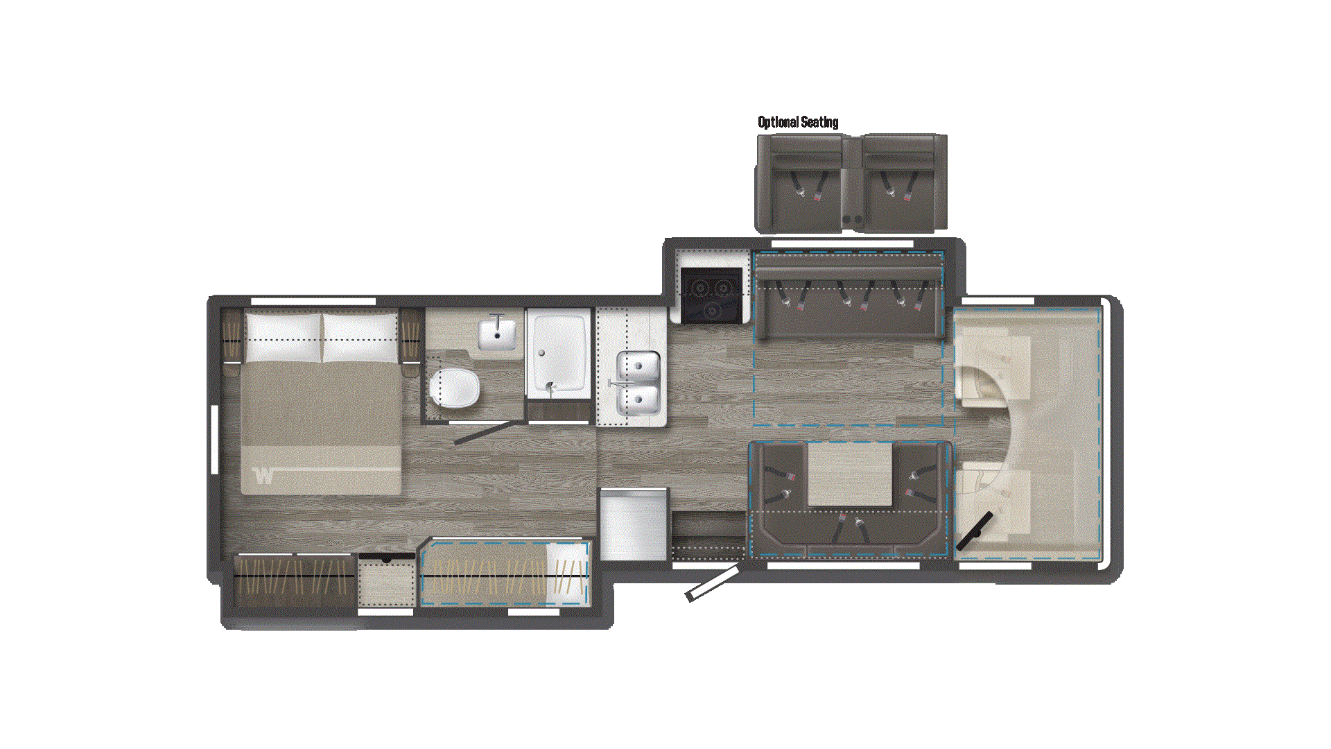 2025 Winnebago Spirit 31H Floorplan Image