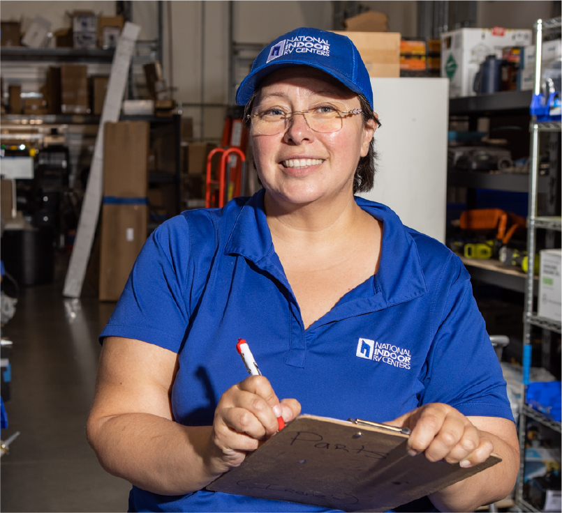 NIRVC Employee holding clipboard