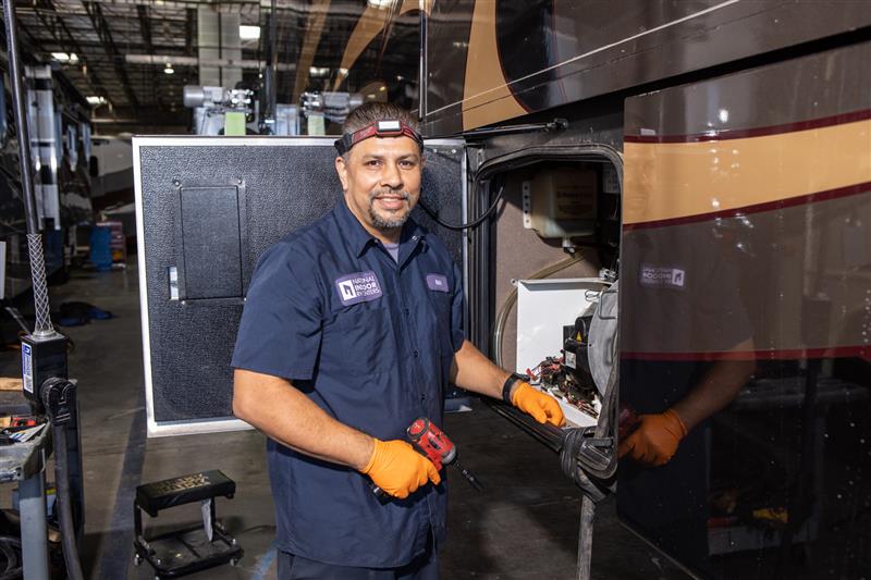 Install Technician Smiling for Photo