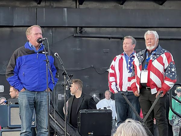 Brett Davis on the USS Midway - Chuck Lasley & Tommy Townsend