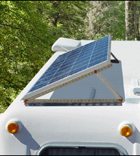 Solar panel with tilt mounts