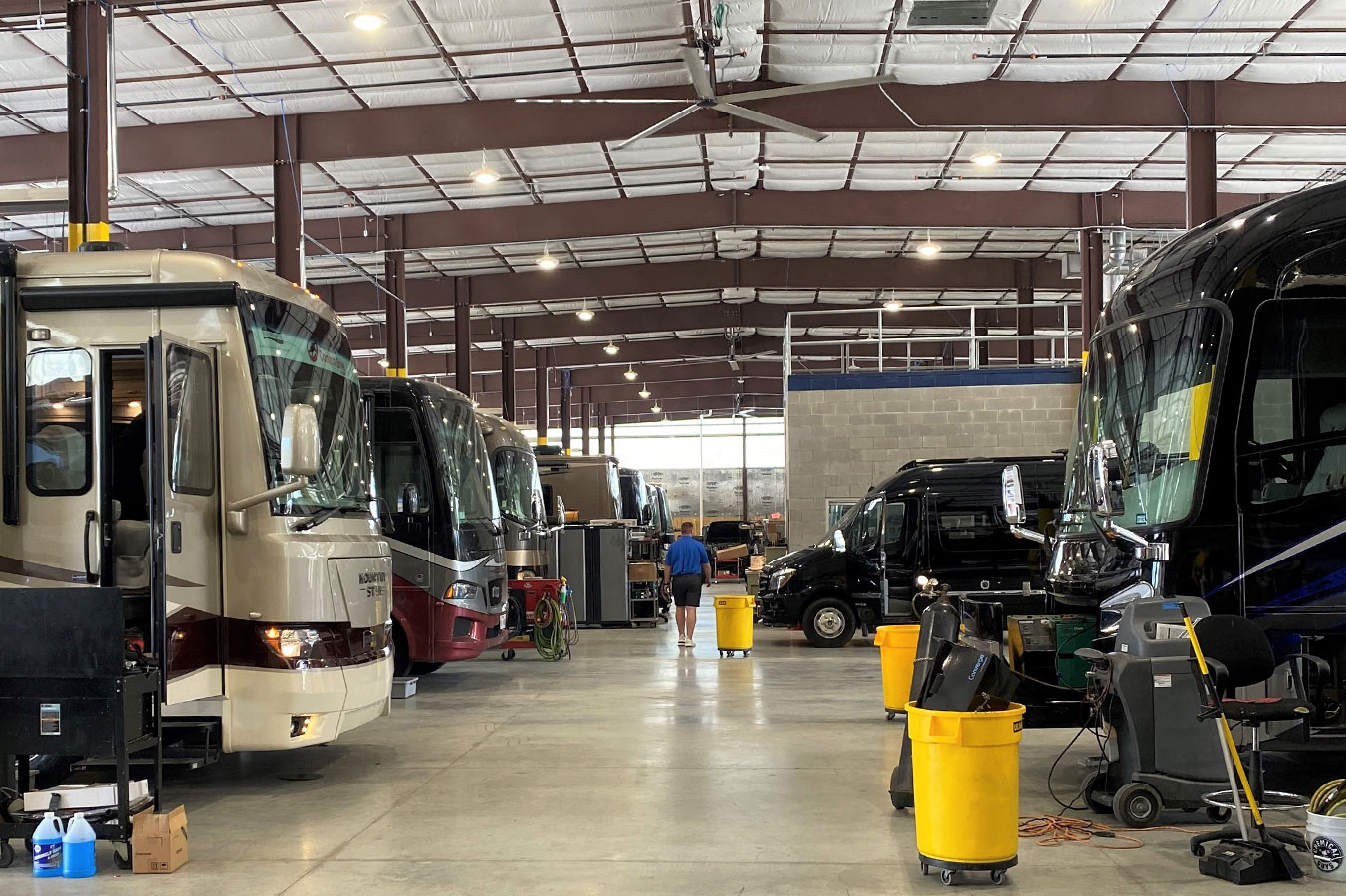 New RV Models getting cleaned up for show