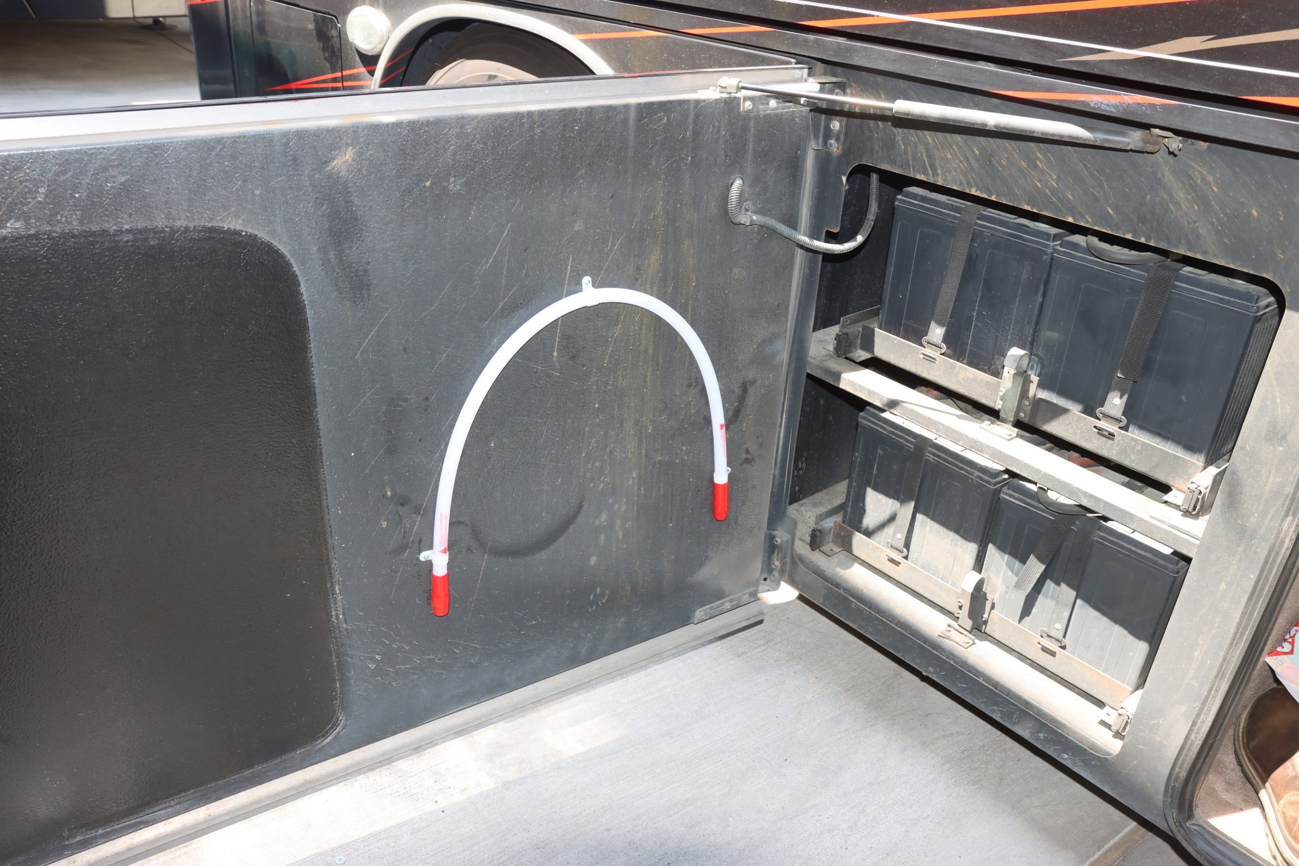 Proteng THIA tube protecting chassis batteries on RV
