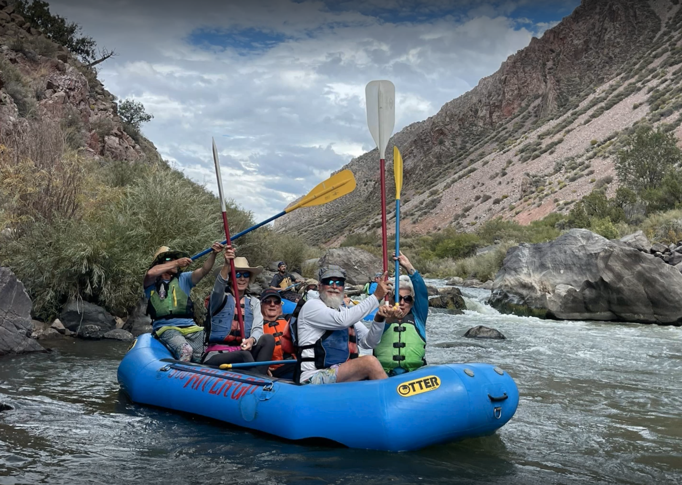 All Inclusive Motorhome Club day trip rafting on the Colorado River