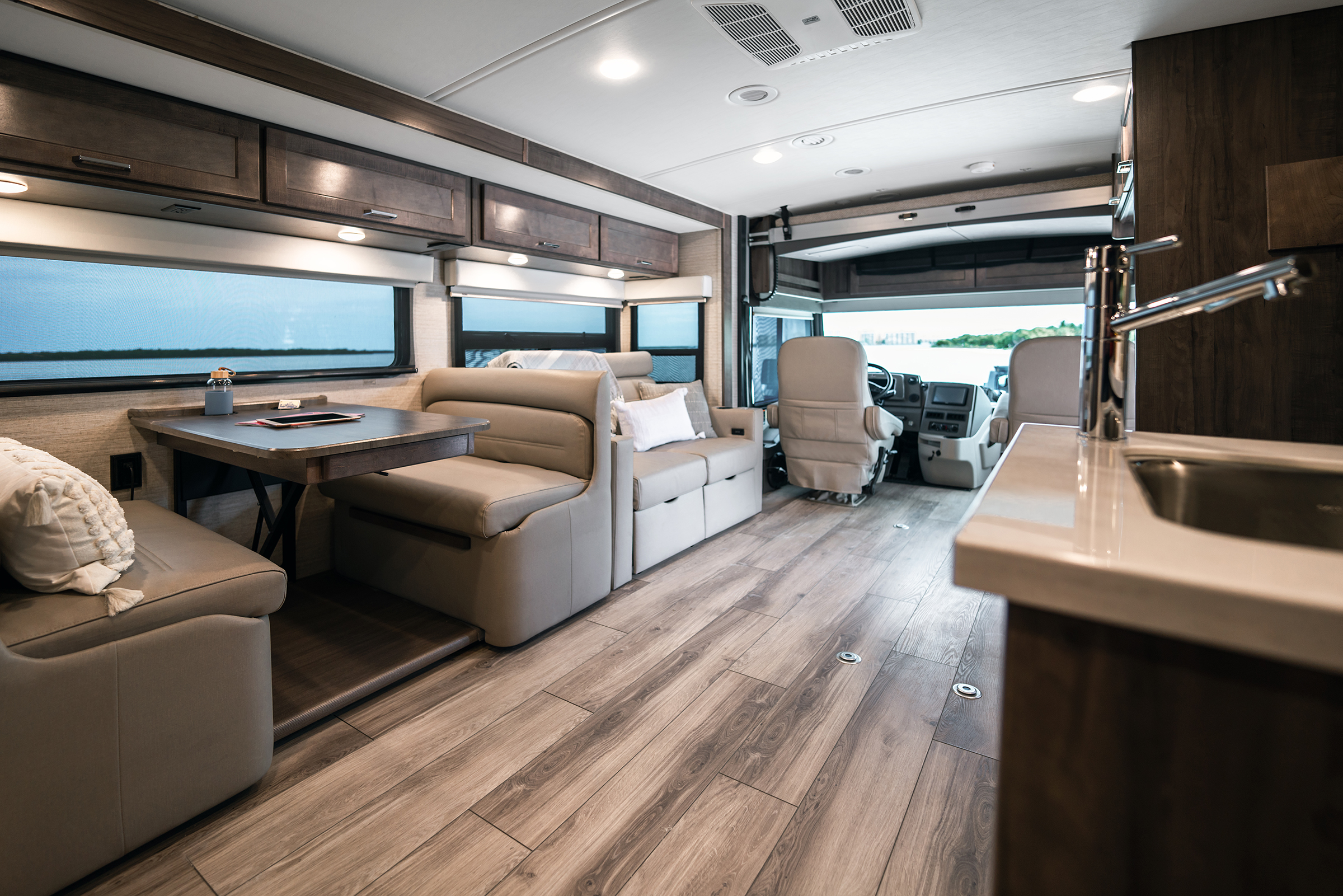 National Indoor RV Centers blog Winnebago Accessibility Enhanced (AE) Units Class A Inspire motorhome interior galley