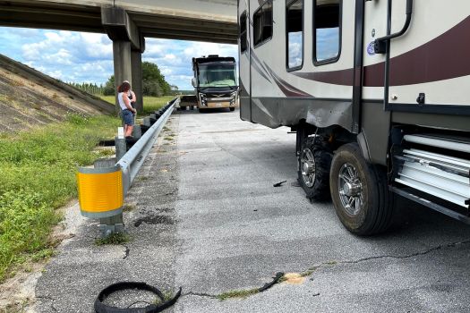 RV pulled over