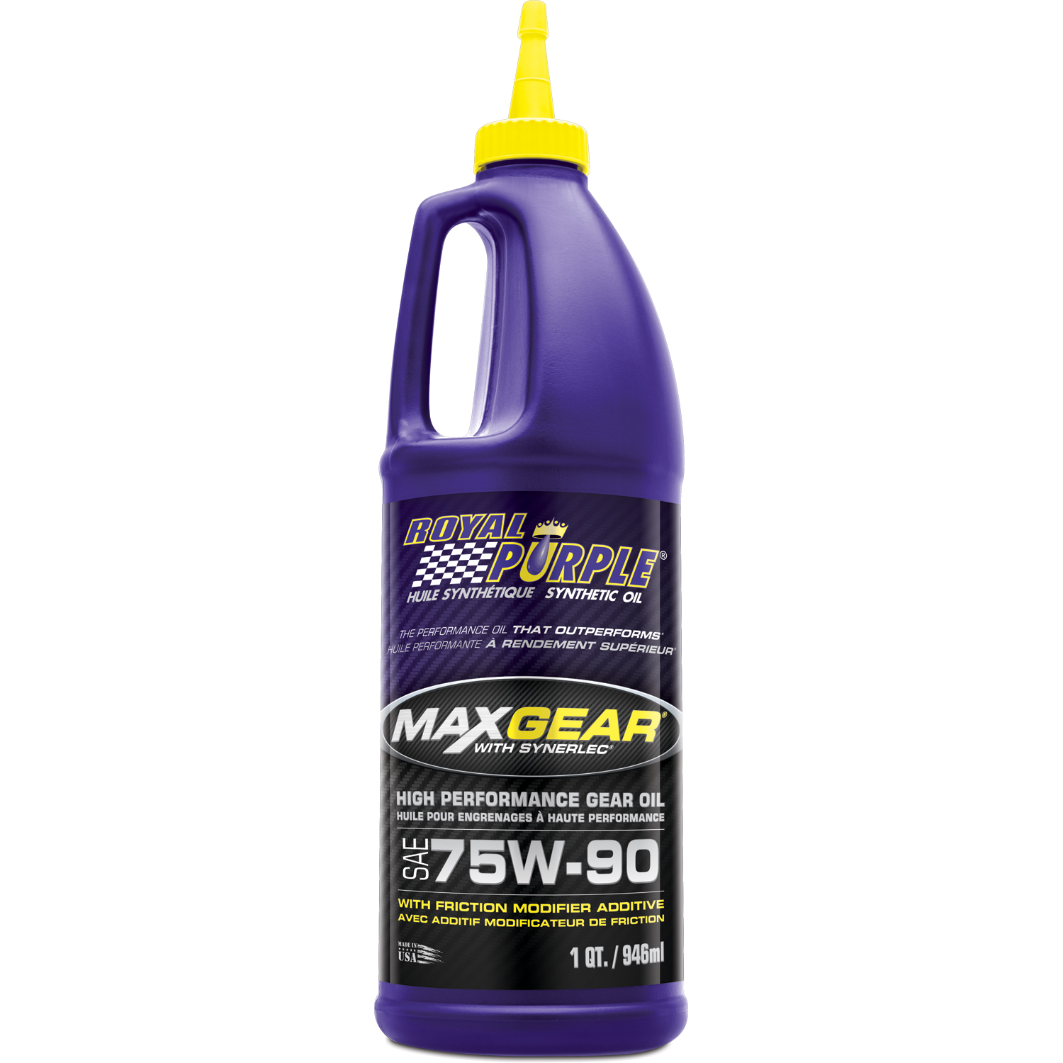 Bottle of Royal Purple Synthetic Oil