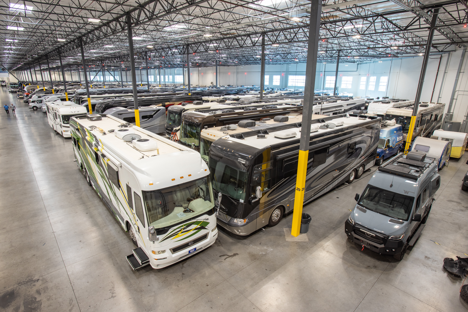 National Indoor RV Center in Las Vegas, Nevada (4640 Nexus Way, North Las Vegas, NV 89115).